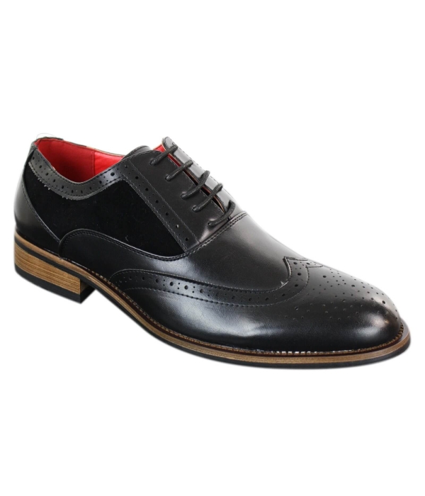 Mens Black Brogue Shoes