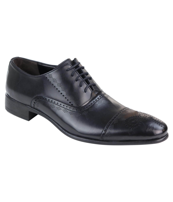 Mens Classic Black Brogue Shoes