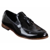 Mens Patent Black Tassel Shoes