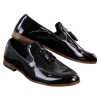 Mens Patent Black Tassel Shoes