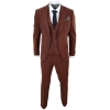 Rust Herringbone Tweed 3 Piece Suit