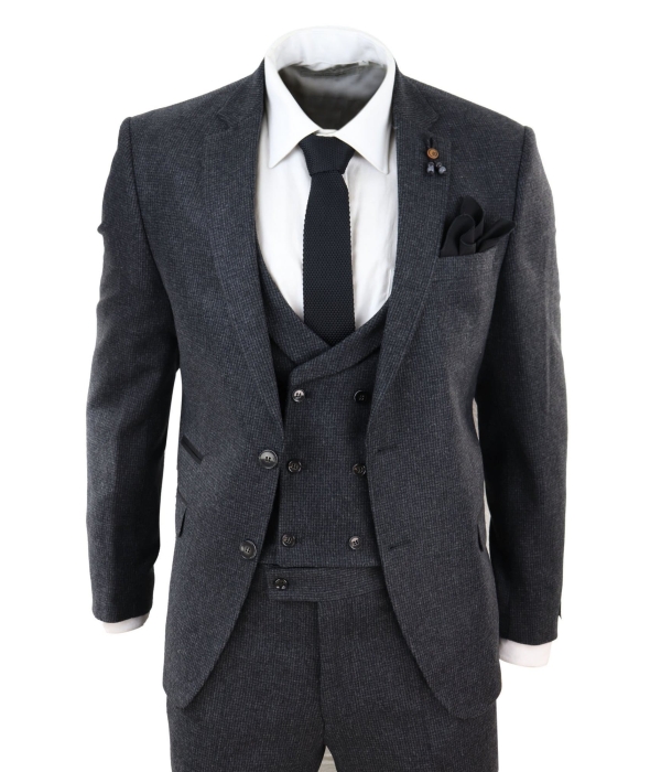 Dark Grey Tweed 3 Piece Suit