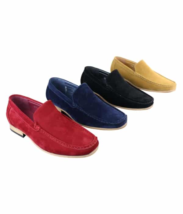 Patron 5588 Mens Smart Casual Slip On Square Suede Shoes Italian