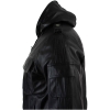 Infinity 661 Mens Real Napa LeatherJacket Hooded Black Slim Fit Bomber