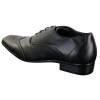 Gio Gino 907001 Mens Black Smart Formal PU Leather Laced Brogues Shoes Gatsby Italian Classic