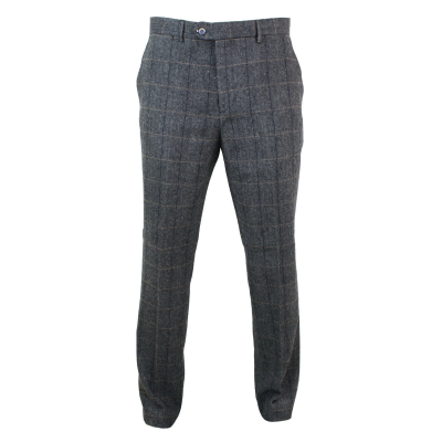 Albert - Men's Grey Tweed Trousers