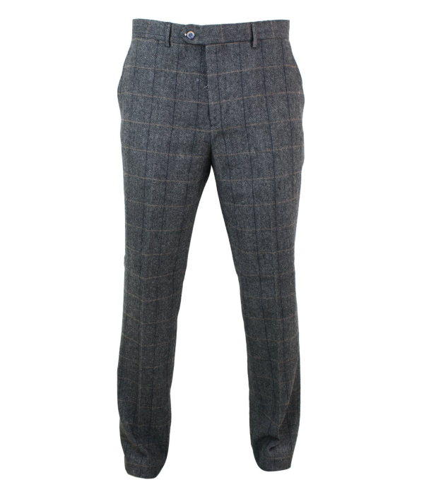 Albert - Men's Grey Tweed Trousers