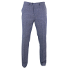 Cavani Antonio - Men's Grey-Blue Check Vintage Trousers - Regular Length
