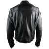 Real Leather Fitted Retro Style Zipped Mens Biker Jacket Tan Brown Nevada Timber Black Urban-Black