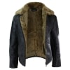Mens Real Leather Sherling Sheepskin Original B3 Flying Pilot Jacket Warm Winter-B3 Brown Ginger