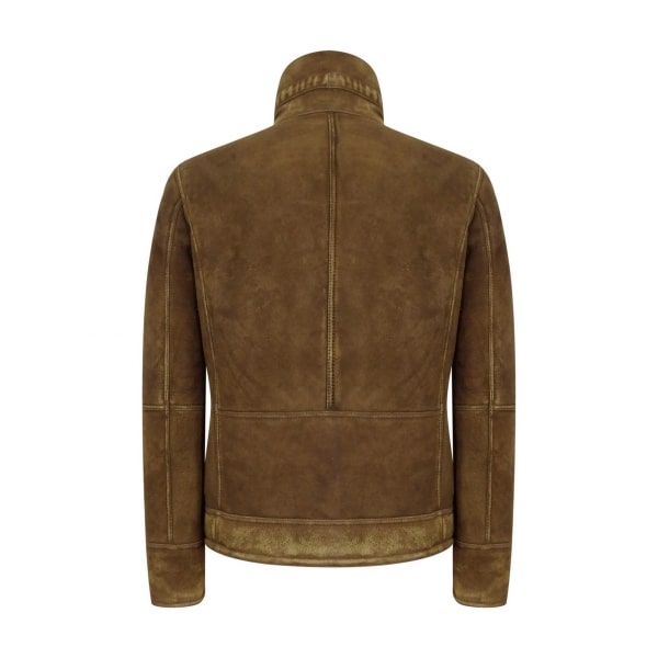 Men's Tan-Brown Shearling Sheepskin Jacket