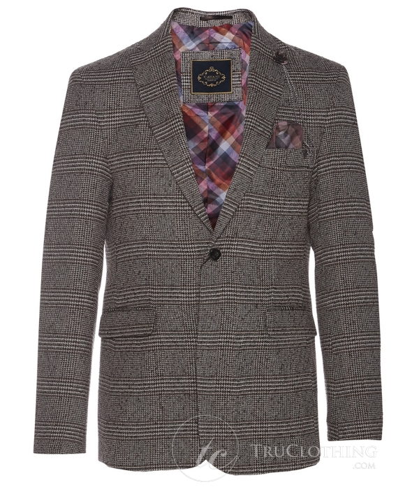 Cavani Dominic - Mens Brown Smart Vintage Blazer