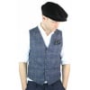Cavani Miles - Men's Blue Tweed Check Waistcoat