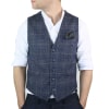 Cavani Miles - Men's Blue Tweed Check Waistcoat