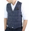 Cavani Miles - Men's Blue Tweed Check Waistcoat