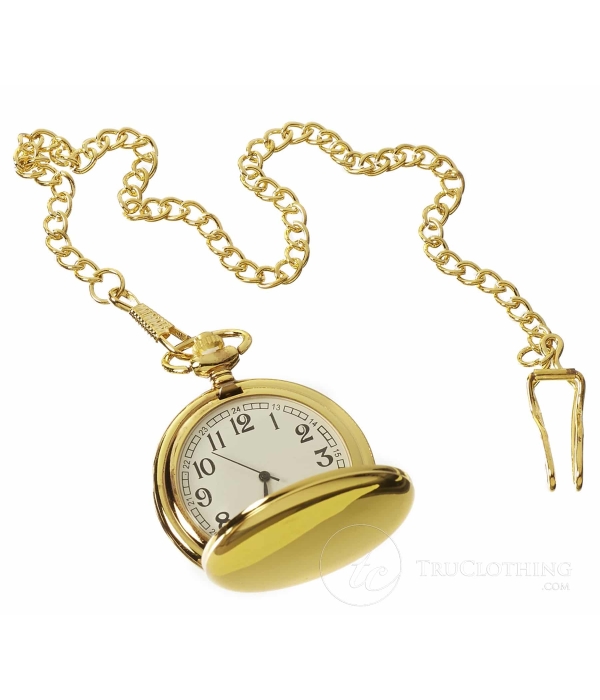Classic 1920's Vintage Peaky Blinders Pocket Watch with Chain-Gold