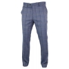 Cavani Connall - Mens Classic Tweed Check Vintage Trousers - Blue