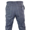 Cavani Connall - Mens Classic Tweed Check Vintage Trousers - Blue