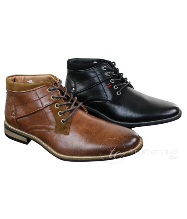 EL0603 - Mens Short Ankle Leather Military Boots
