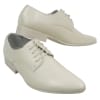 Mens Blue Black Cream Beige Leather Italian Design Shoes Pointed Laced Smart