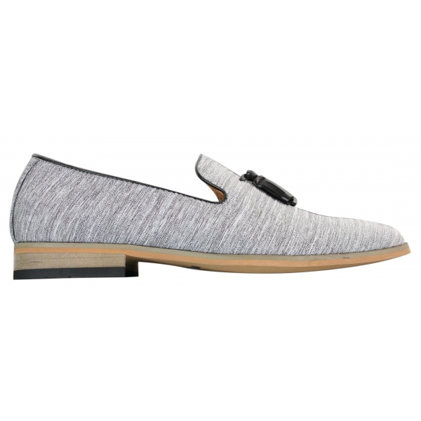 Galax GH3126 - Mens  Slip On Tassel Driving Shoes Loafers Light Smart Casual Black Blue Italian