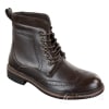 Galax GLX3521 Mens Brown Black Brogues Ankle Boots Leather Suede Laced Cowboy Smart Casual