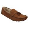 Mens Suede Brown Navy Tassle Loafers Driving Shoes Moccasins Slip On Leather