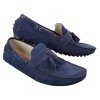 Mens Suede Brown Navy Tassle Loafers Driving Shoes Moccasins Slip On Leather