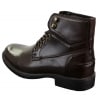 Mens Laced Military Army Casual Ankle Boots Leather Boots Black Brown