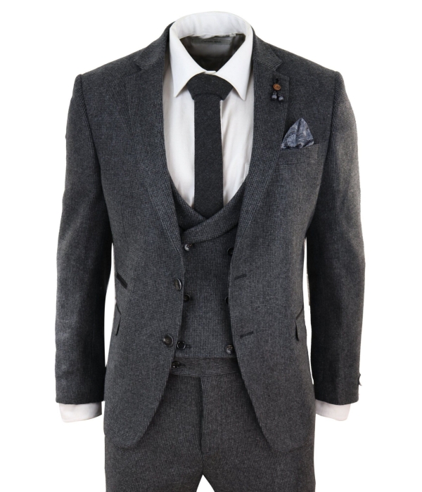 Grey Tweed 3 Piece Suit