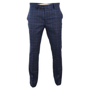 Harvey – Men’s Navy Check Trouser