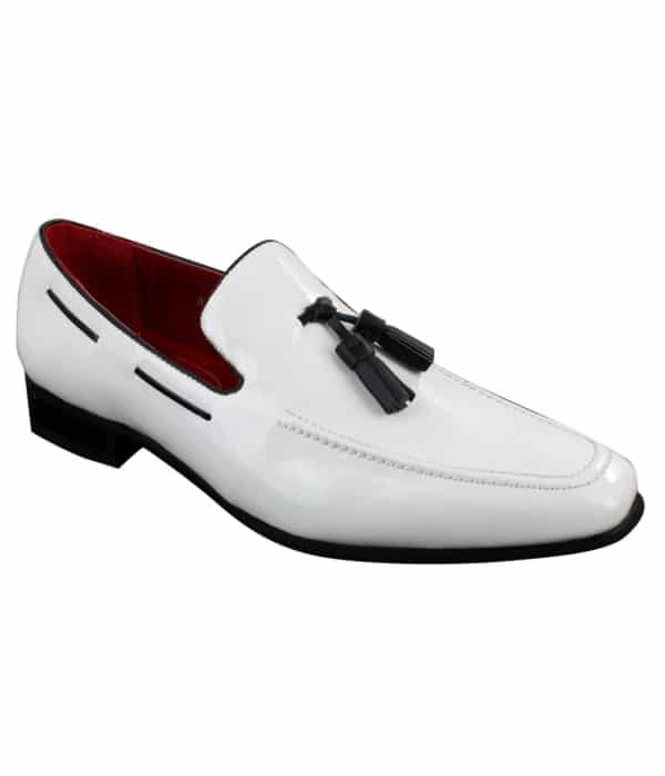 Mens Slip On Patent Shiny Tassle Driving Loafers Shoes Leather Smart Casual