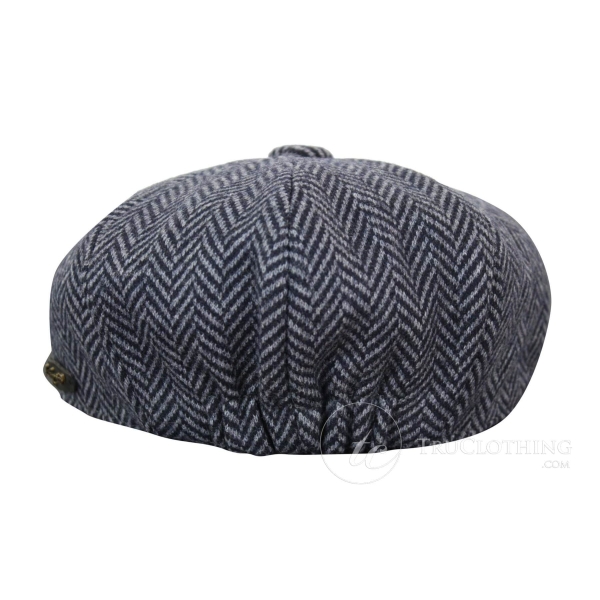 Kids Peaky Blinders Newsboy Tweed Herringbone 8 Panel Hat
