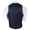 Mens Slim Fit Check Grey Tan Brown Waistcoat Smart Casual Tweed Check Navy-Grey Navy