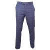 Matteo - Men's Blue Check Trousers