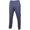Matteo - Men's Blue Check Trousers