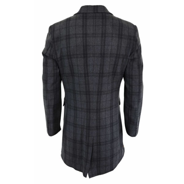 Men's 3/4 Wool Overcoat-Grey