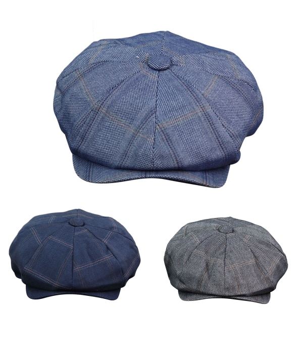 Men's 8 Panel Peaky BlindersTweed Flat Cap - Cavani Connall