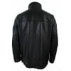 Mens 3/4 Real Leather Safari Jacket Overcoat Removable Double Zip Black
