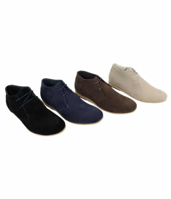 Mens Black Beige Brown Navy Desert Boots Shoes Suede High Top Ankle Chelsea