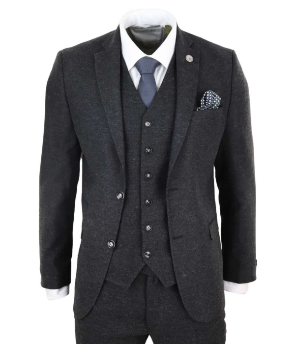 Mens Black Vintage 1920s Suit
