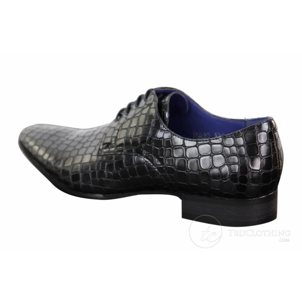 Mens Crocodile Skin Effect Shoes