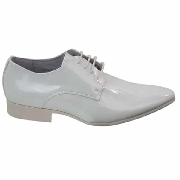 Mens Laced Smart Leather Lined Shoes Party Wedding Italian Pointed Patent Shiny
