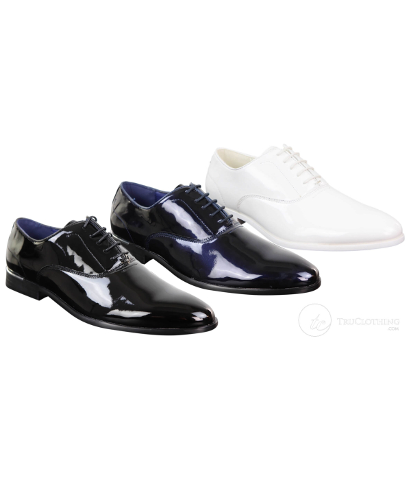 Mens Patent Shiny Formal Shoes