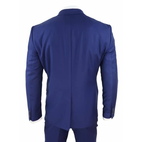 Mens Royal Blue 3 Piece Wedding Suit