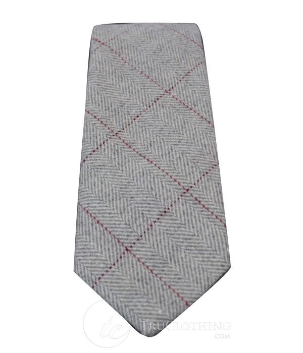 Mens Tweed Herringbone Textured Marc Darcy Ties Classic Vintage Retro Deon
