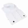 Mens White Nehru Collar Shirt + Removable Collar