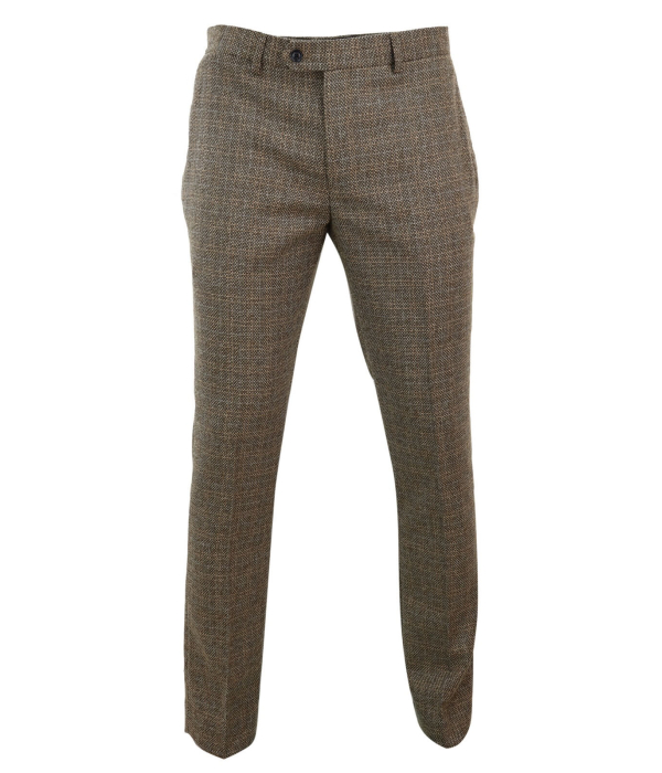 Ralph - Men's Tweed Brown Trousers