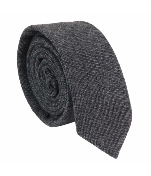Mens Tie and Hankie Set - Grey Tweed STZ23, One Size