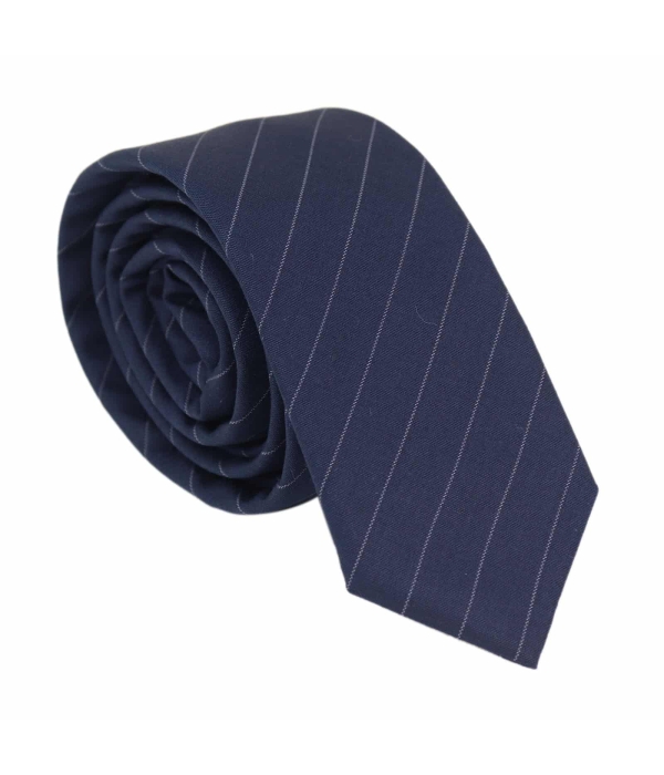 Mens Tie and Hankie Set - Navy Stripe STZ41, One Size